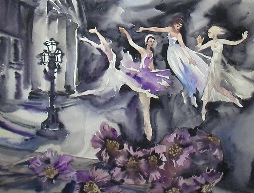 Painting titled "Балет" by Larisa Ilchenko, Original Artwork