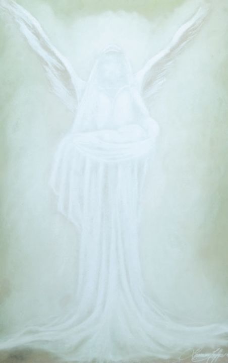 Peinture intitulée "Angel of the Innoce…" par Lorraine Coffey, Œuvre d'art originale, Pastel
