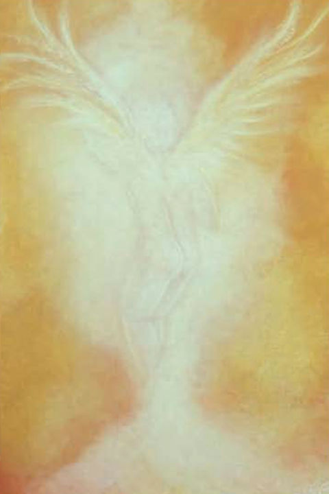 Peinture intitulée "angel-of-guidance.j…" par Lorraine Coffey, Œuvre d'art originale, Pastel