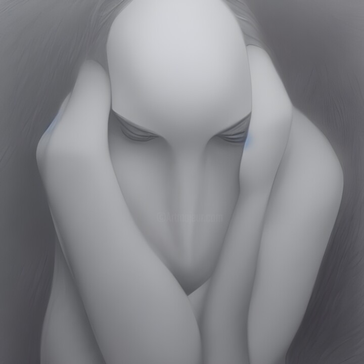 Arts numériques intitulée "Solitude" par Lorraine Lyn, Œuvre d'art originale, Image générée par l'IA
