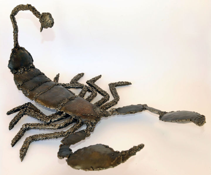 Rzeźba zatytułowany „Scorpion” autorstwa Robert Marcel Becker, Oryginalna praca, Metale