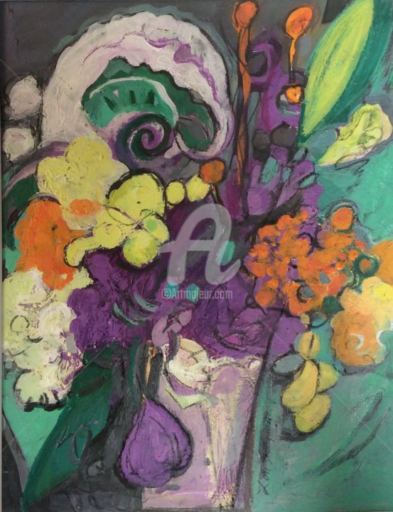 Painting titled "A Fragrant Offering" by Lori Solymosi, Original Artwork, Acrylic
