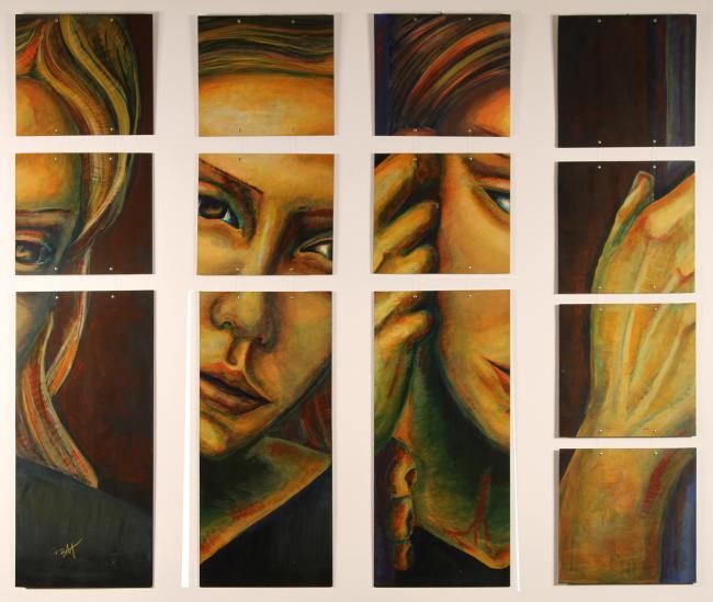 Pittura intitolato "S-Composizione 3" da Loredana Mortellaro, Opera d'arte originale,