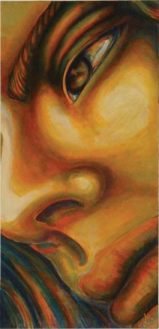 Pittura intitolato "Volto" da Loredana Mortellaro, Opera d'arte originale, Altro