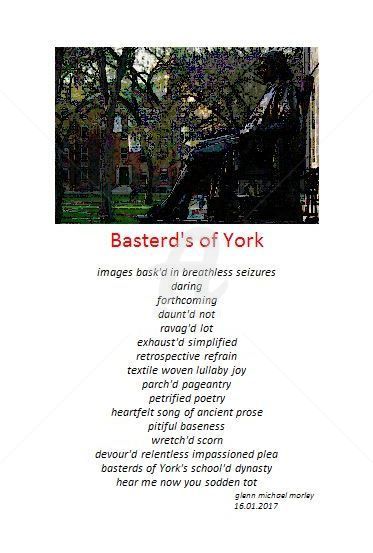 「Basterd's of York」というタイトルのデジタルアーツ Glenn Michael Morleyによって, オリジナルのアートワーク