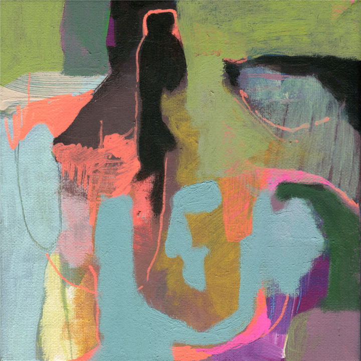Painting titled "untitled (SUR)" by Lothar Neumann, Original Artwork, Acrylic