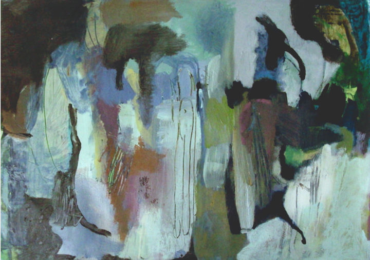 Painting titled "untitled (2 18)" by Lothar Neumann, Original Artwork, Acrylic