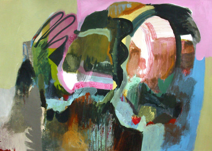 Painting titled "untitled (ROSTRUM)" by Lothar Neumann, Original Artwork, Acrylic