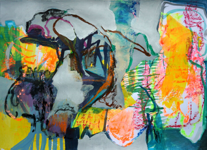 Malerei mit dem Titel "untitled (RCL 3 22)" von Lothar Neumann, Original-Kunstwerk, Acryl