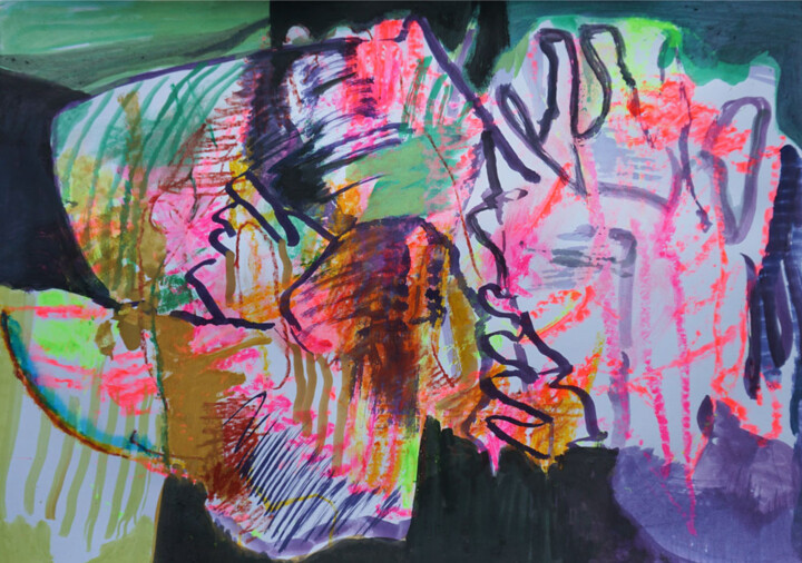 Peinture intitulée "untitled (KG 22)" par Lothar Neumann, Œuvre d'art originale, Acrylique