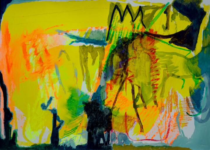 Peinture intitulée "untitled (KG 2)" par Lothar Neumann, Œuvre d'art originale, Acrylique