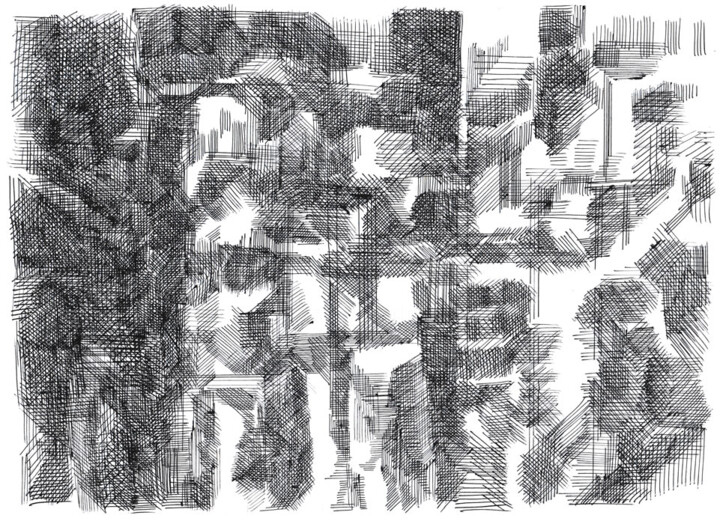 Drawing titled "untitled (no machin…" by Lothar Neumann, Original Artwork, Gel pen