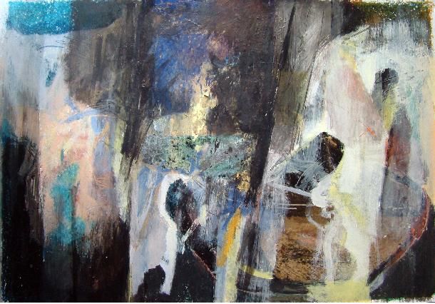 Painting titled "untitled (KAPSEL -…" by Lothar Neumann, Original Artwork