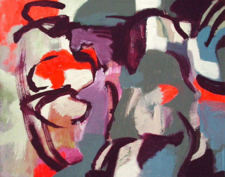 Painting titled "untitled (DV)" by Lothar Neumann, Original Artwork, Acrylic