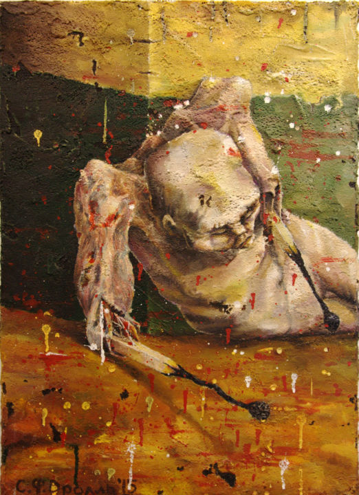 Pittura intitolato "The waste material" da Samedi Von Drole, Opera d'arte originale, Olio