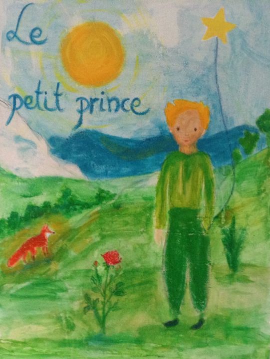 Pintura titulada "Le petit Prince" por Charlotte Ramakers, Obra de arte original, Acrílico