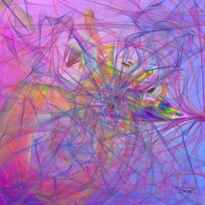 Digitale Kunst mit dem Titel "Ellipse" von Lotus20artabstrait, Original-Kunstwerk, Digitale Malerei