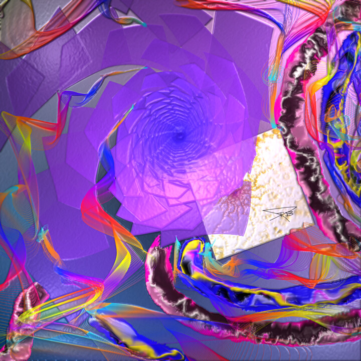 Arts numériques intitulée "Couleurs Paroxiquem…" par Lotus20artabstrait, Œuvre d'art originale, Peinture numérique