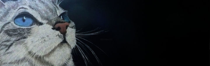 Peinture intitulée "chat.jpg" par Lou Auvray, Œuvre d'art originale,
