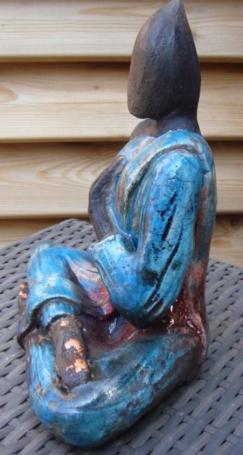 Sculpture intitulée "Little buddha" par Sandrine Lascols, Œuvre d'art originale