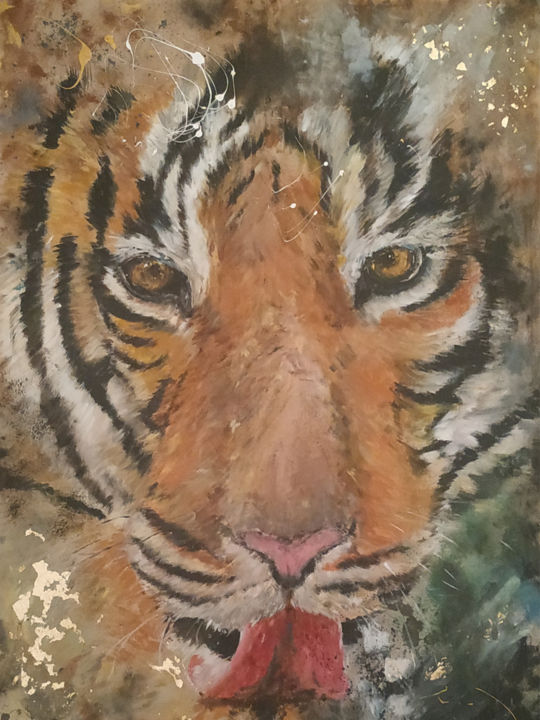 Painting titled "Diamonds aren't for…" by Laurent Coukan, Original Art, Acrylic