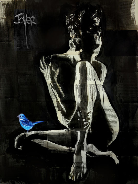 Drawing titled "TRANQUILITIES HOPE" by Loui Jover, Original Art, Ink