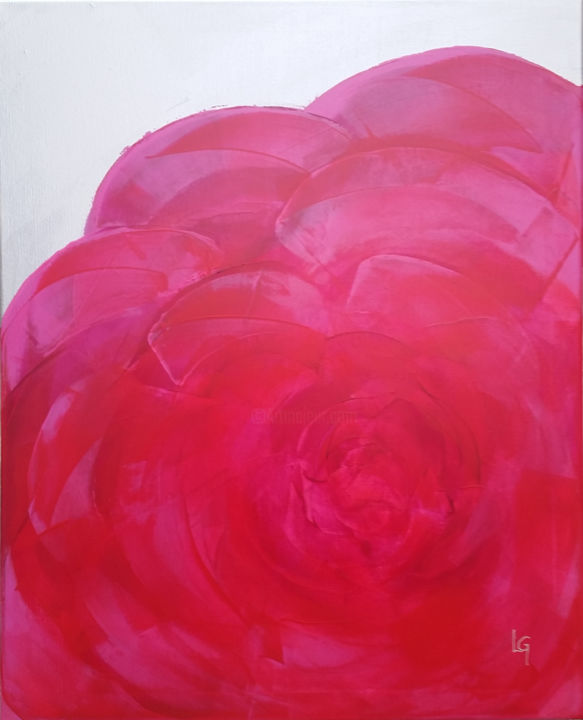 "Rose" başlıklı Tablo Louis Garcia tarafından, Orijinal sanat, Akrilik Ahşap Sedye çerçevesi üzerine monte edilmiş