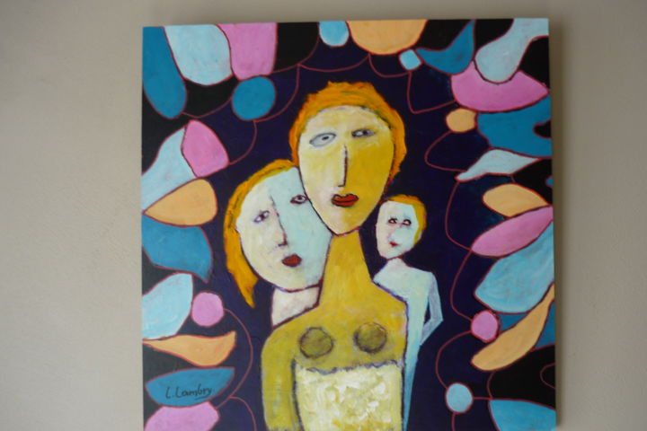 Painting titled "family" by Louis Lambry, Original Artwork, Acrylic