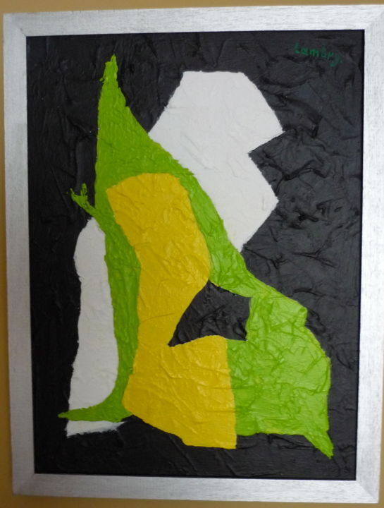 Malerei mit dem Titel "Abstract Figurative" von Louis Lambry, Original-Kunstwerk, Acryl