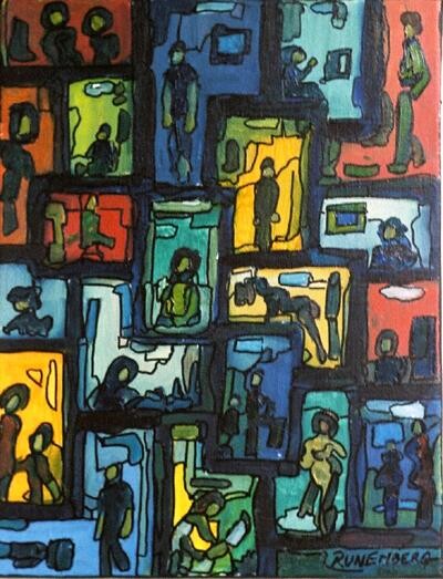 Painting titled "WINDOWS 5F.01 (ARTP…" by Louis Runemberg, Original Artwork