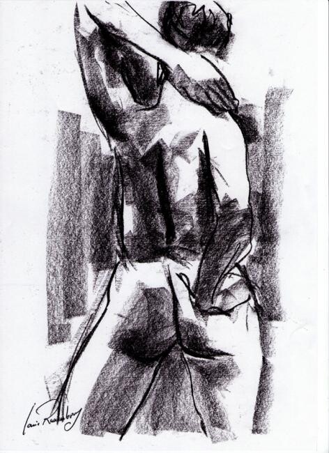 Disegno intitolato "dessin de Louis RUN…" da Louis Runemberg, Opera d'arte originale