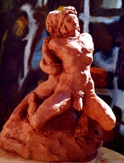 Sculpture intitulée "HOMME ET FEMME NUS…" par Louis Runemberg, Œuvre d'art originale