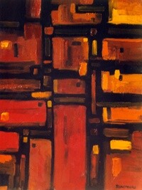 Painting titled "COMPOSITION MUSIC 1…" by Louis Runemberg, Original Artwork