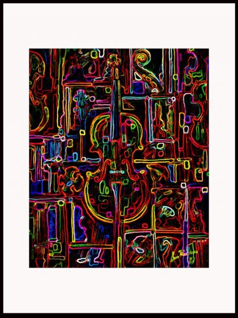 Digital Arts titled "STRADIVARIUS SPIRIT…" by Louis Runemberg, Original Artwork, Digital Painting Mounted on Plexiglass