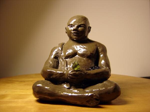 Sculpture intitulée "BOUDDHA de Méditati…" par Louis Runemberg, Œuvre d'art originale