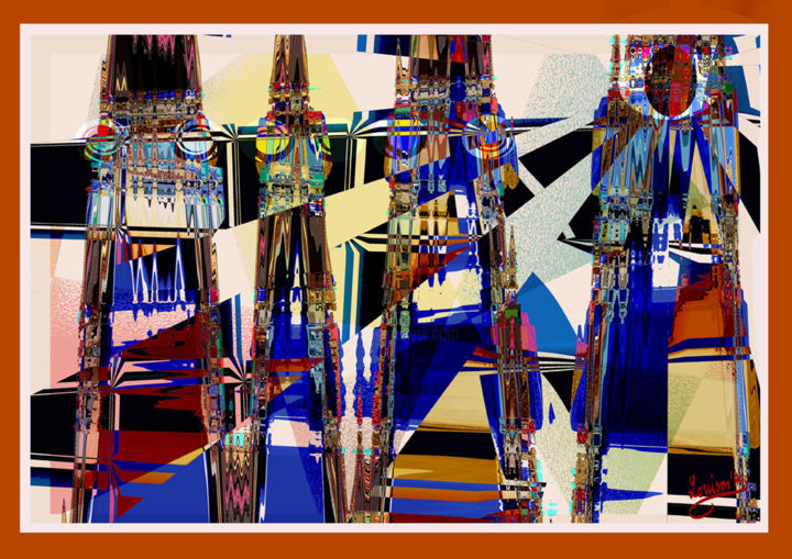 Digital Arts titled "Esprits (egouns-ego…" by Louis Sonehekpon, Original Artwork, 2D Digital Work