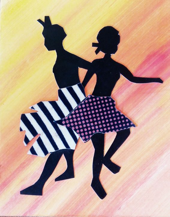 Digital Arts titled "Danse africaine" by Louis Sonehekpon, Original Artwork, Digital Painting