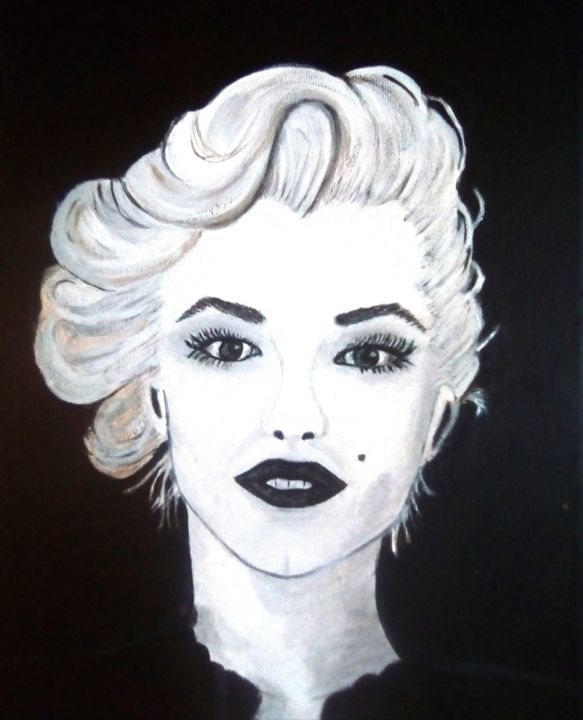 Peinture intitulée "marilyn" par Louise Cambefort, Œuvre d'art originale, Acrylique