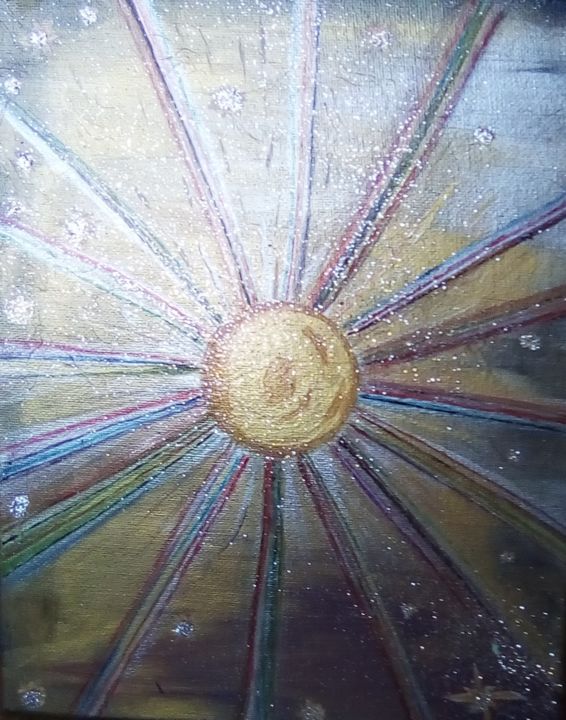 Peinture intitulée "soleil.jpg" par Louise Cambefort, Œuvre d'art originale, Acrylique