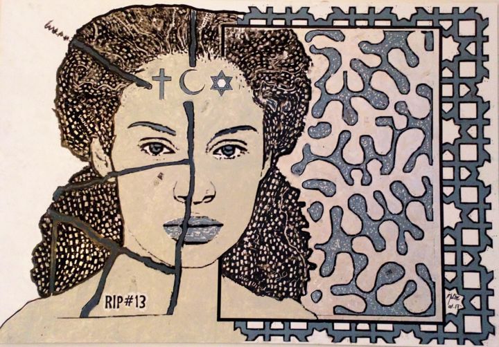 "RIP  # 13" başlıklı Tablo Louise Malbec tarafından, Orijinal sanat, Pastel