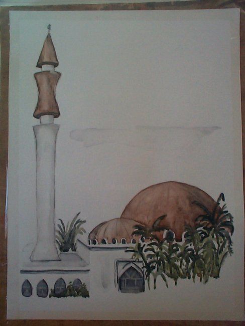 Peinture intitulée "Mosquée de St Pierre" par Louise, Œuvre d'art originale, Huile