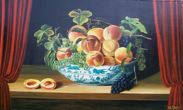 Peinture intitulée "Nature Morte 1" par Lou Niaro, Œuvre d'art originale, Huile