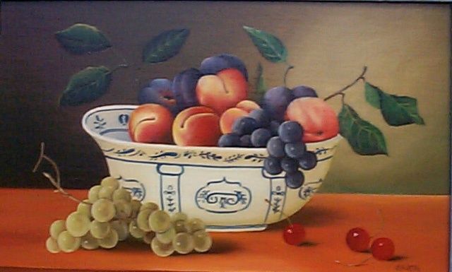 Peinture intitulée "Nature Morte 2" par Lou Niaro, Œuvre d'art originale, Huile