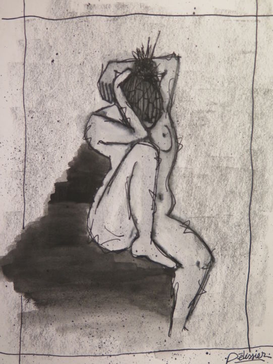 Drawing titled "L'incomprise" by Loup Pélissier, Original Artwork