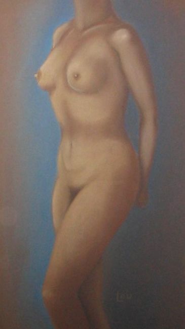 Peinture intitulée "Présence" par Lou Streel, Œuvre d'art originale, Pastel