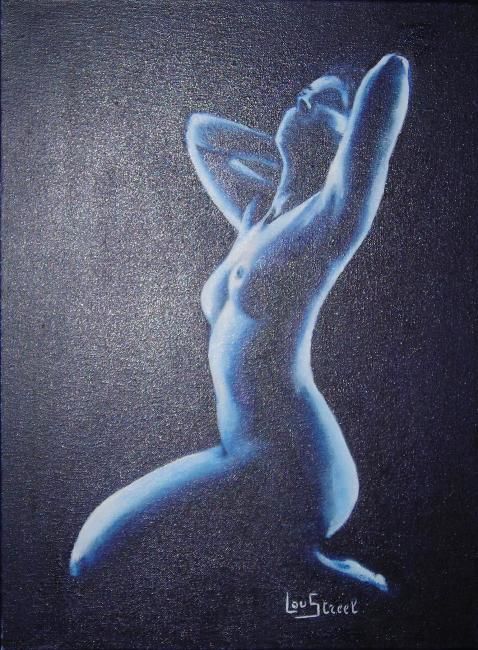 Peinture intitulée "Soyeuse" par Lou Streel, Œuvre d'art originale, Huile