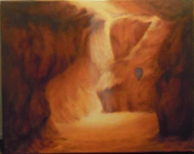 Painting titled "Rayon de lumière" by Lou Streel, Original Artwork