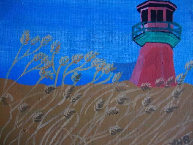 Peinture intitulée "Lighthouse" par Yaa Nimako-Boateng, Œuvre d'art originale