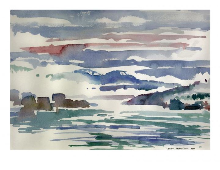 Peinture intitulée "Juneau Dawn" par Lowell Richardson, Œuvre d'art originale