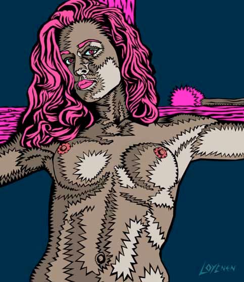 Digitale Kunst mit dem Titel "pink hammer" von Loytnen, Original-Kunstwerk